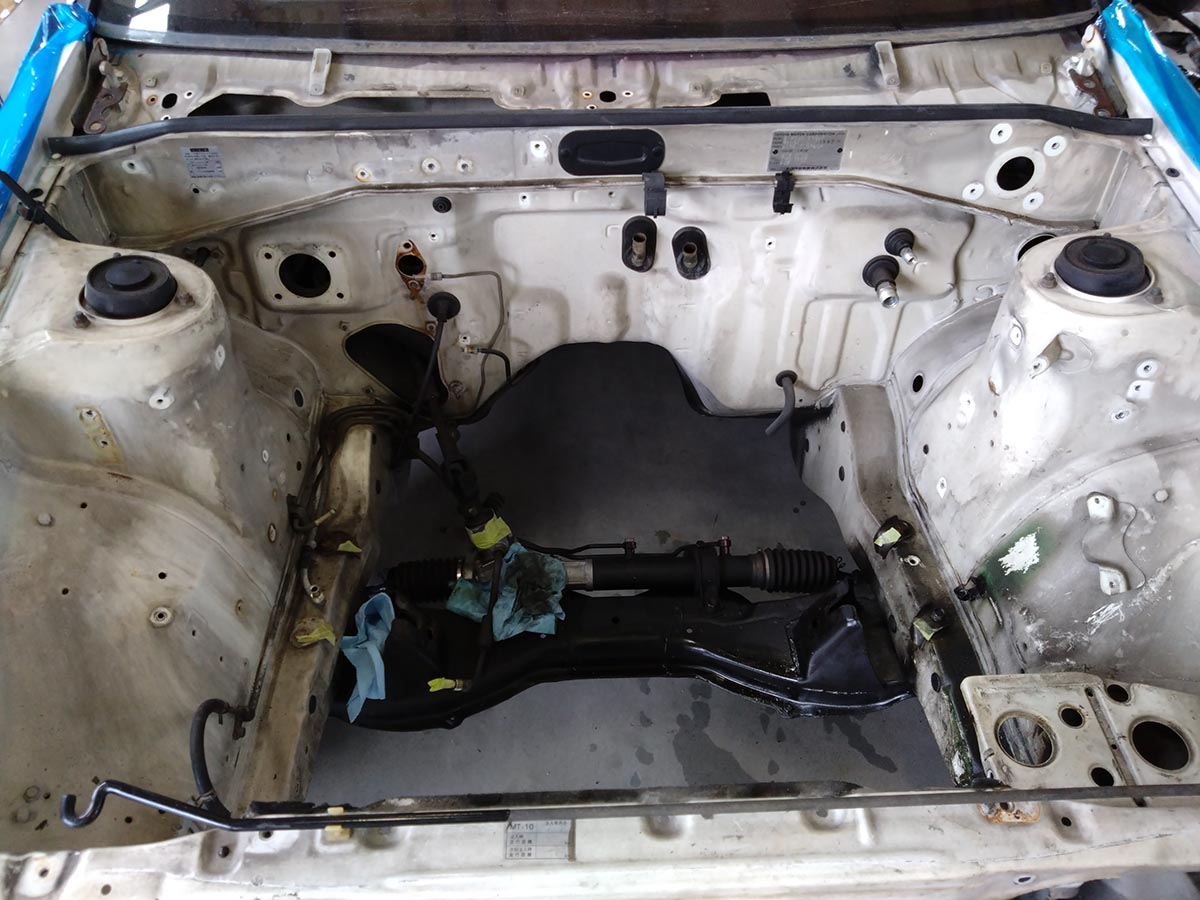 エンジンルームを空にする｜AE86 1984 再生プロジェクト｜ソフト99