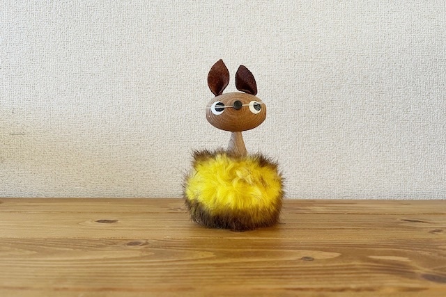 北欧チークオブジェ/ファーラビット - 北欧雑貨と北欧食器の通販サイト