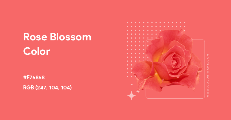 Rose Blossom color hex code is #F76868