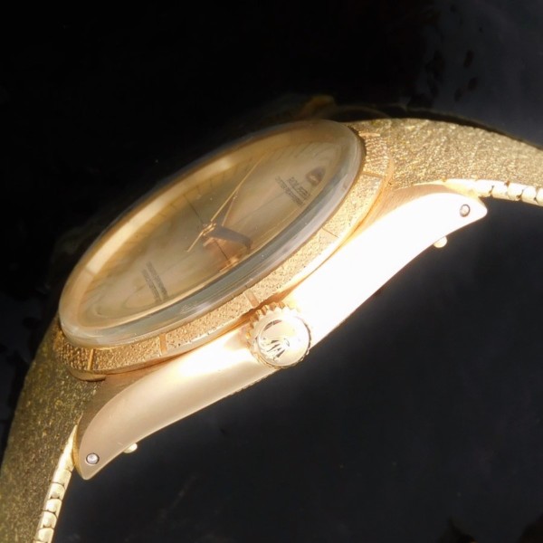 幻の逸品1966年18金無垢パベ模様フル彫金モデル☆ロレックス