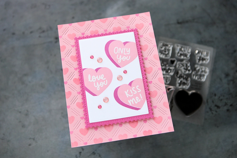 Heart cards two ways featuring new products from Waffle Flower