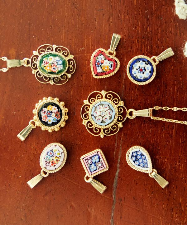 ベネチアンガラス】モザイクミニペンダントトップ(DROP ASST): 『欧州