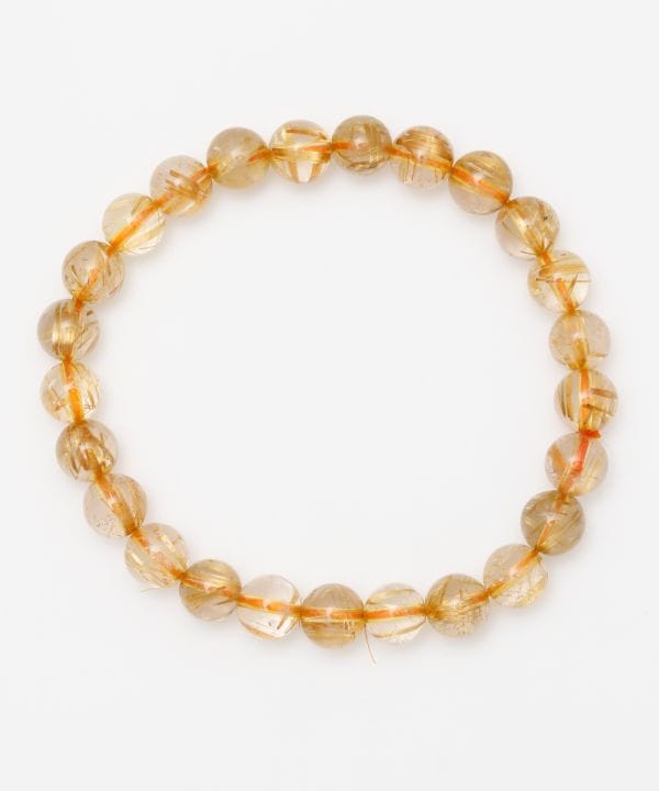 太針(タイチン)ルチルクォーツブレスレット 8mm(ﾌﾞﾗｼﾞﾙ産): 『岩座