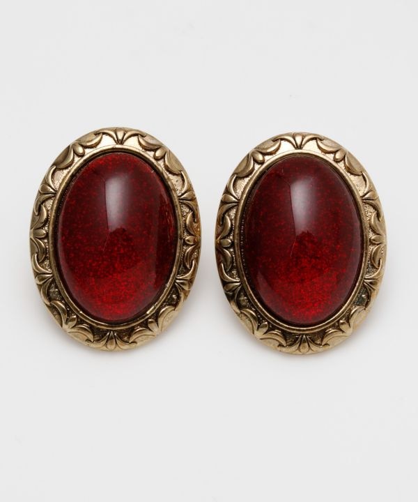 アンティークボタンイヤリング(IVORY): 『欧州航路』