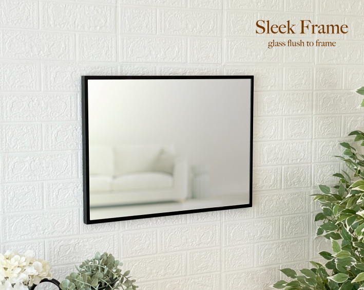 鏡 壁掛け ウォールミラー おしゃれ 北欧 洗面台 洗面所 【Sleek