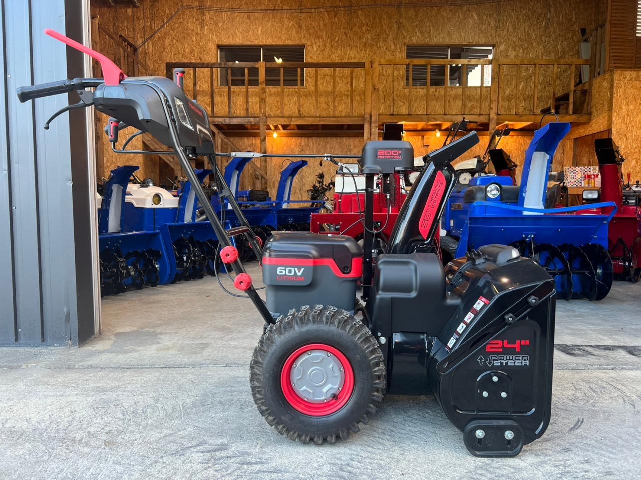 除雪機 ハイガー SNC408 電動/60V バッテリー4個付き/充電機 2個 付属