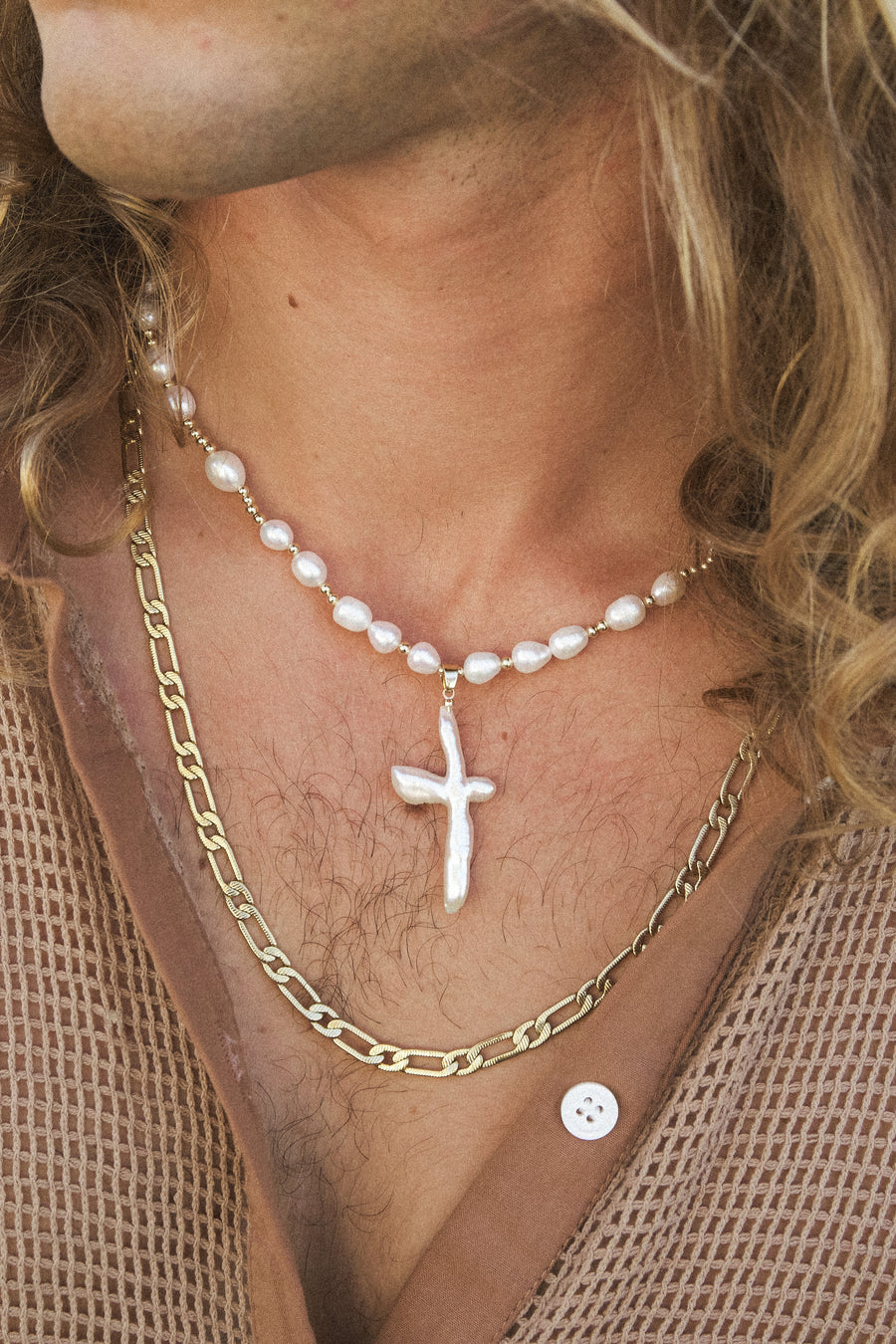 Tahiti Pearl Cross Necklace – Child of Wild