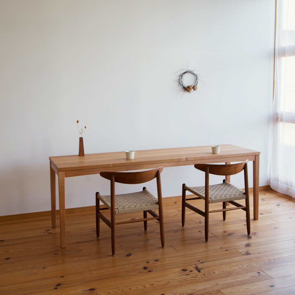 チェリーのカウンターテーブル(202cm×60㎝）・T-182 家具工房クラポ