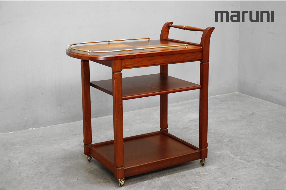 マルニ 木製 電話台 花台 サイボード 飾り棚 台 収納 小物入れ ミニ