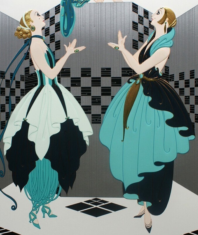 ERTE】エルテ『ダンサーとマリオネット』シルクスクリーン版画