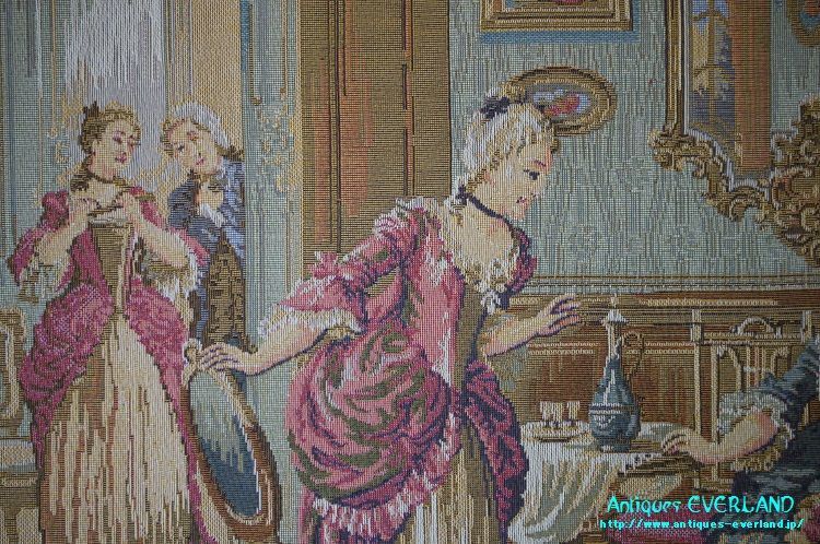 17世紀のサロン】 ゴブラン織額 小