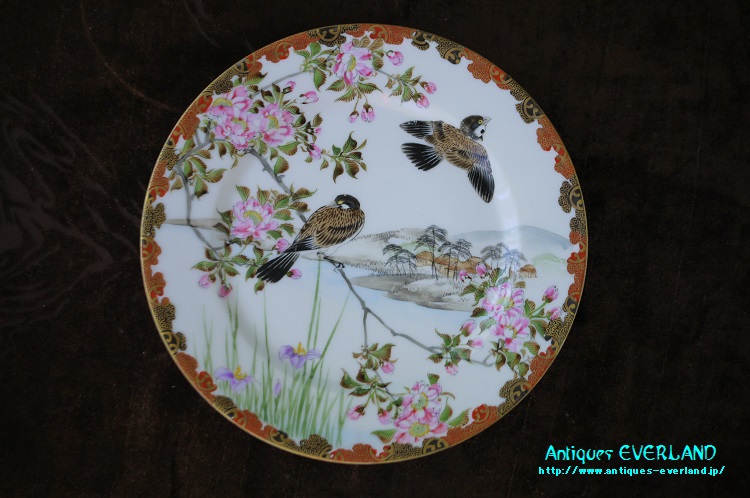 里帰り 横浜焼 皿 プレート 浜の雀