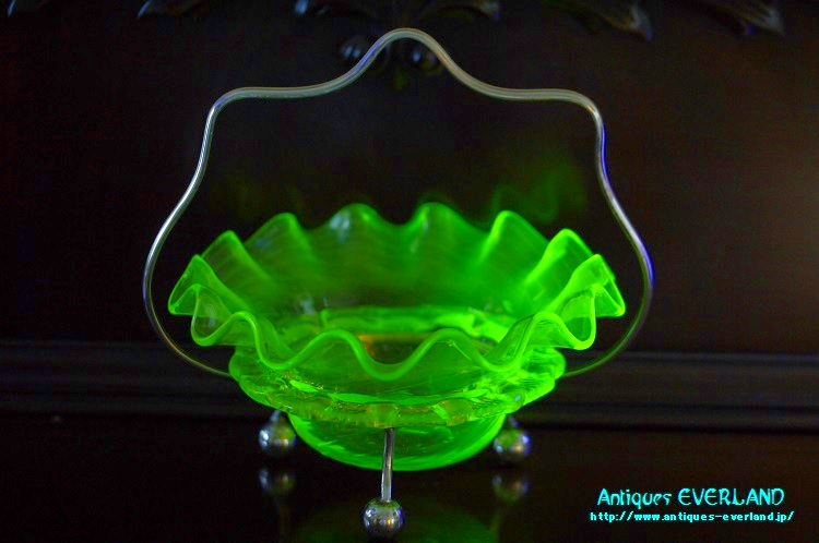 ボヘミアン ウラン/ヴァセリンガラス ジャムコンポート