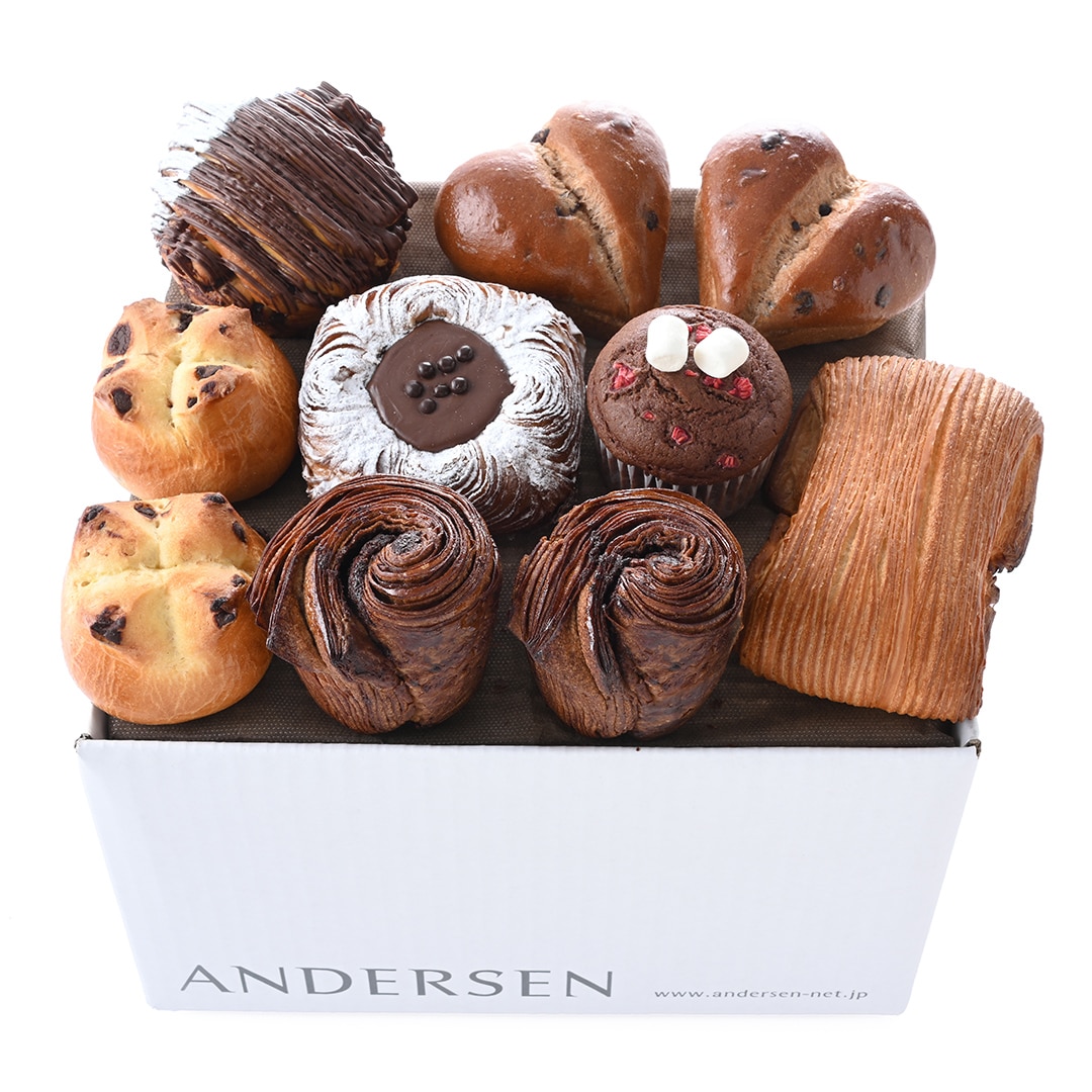 チョコを楽しむパンセット