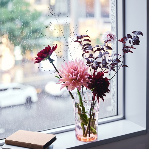 STILLEBEN（スティルレーベン）/Concave Vase Swirl ローズ H20 | 青山