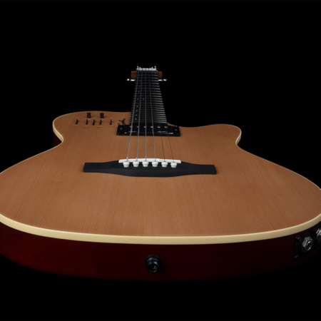 Godin A6 Ultra Acoustic Electric Guitar with Bag, Natural Semi