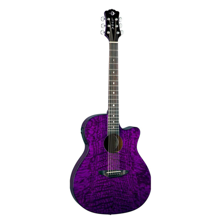 Luna Gypsy Quilt Ash Acoustic Electric Guitar with Preamp, Trans