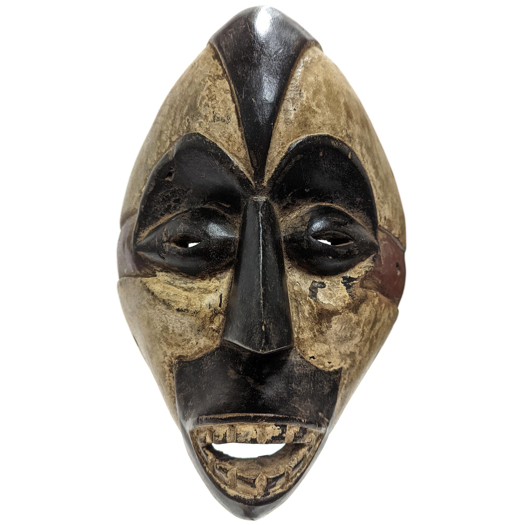 半額》イボ族仮面 アフリカン プリミティブアート マスク （n211-05