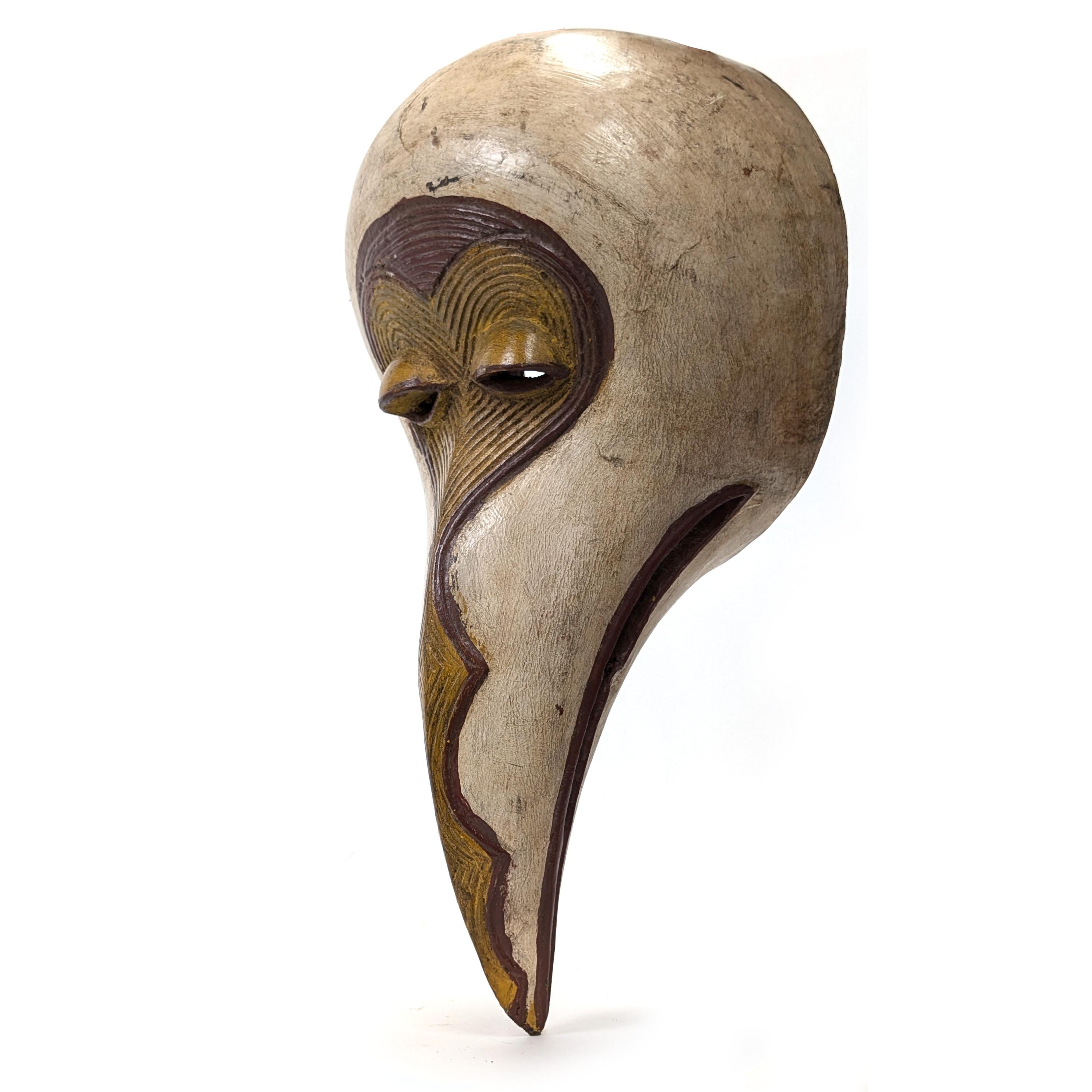 マノ族大型鳥マスク 56cm アフリカンアート 仮面 （p785-31