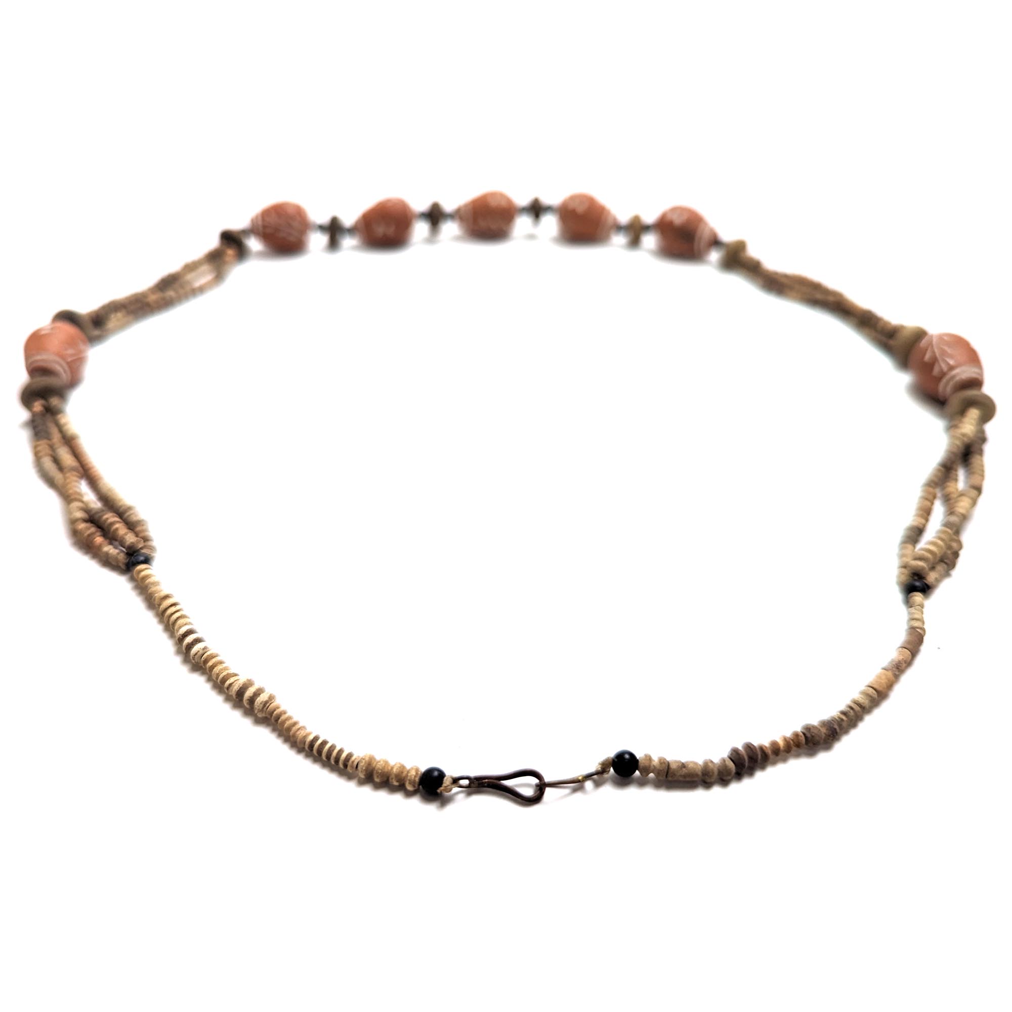 アフリカン ネックレス 素焼きビーズ （p071-52） - アフリカ雑貨店