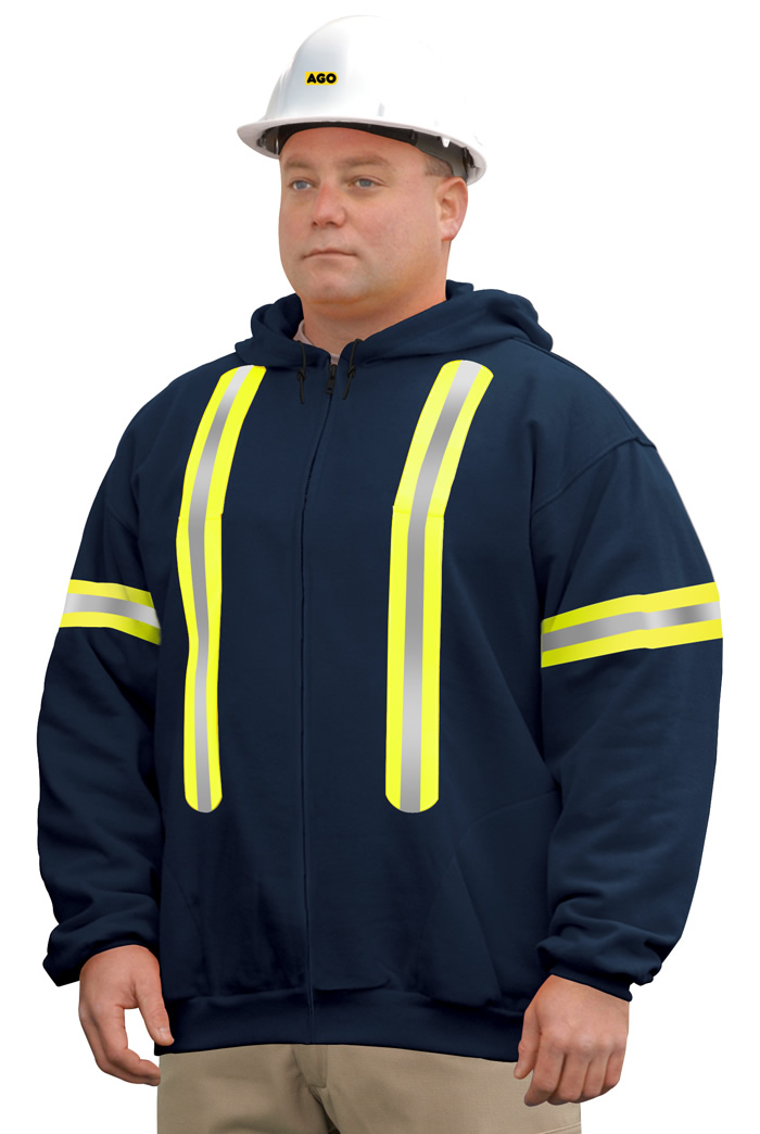 RT-018-NAV | ARC/FR Oratex Full Zip Hooded Sweatshirt / TT Tape