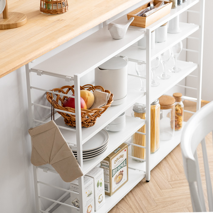 突っ張り式 カウンター下薄型収納ラック Elinor(エリノア) | 家具