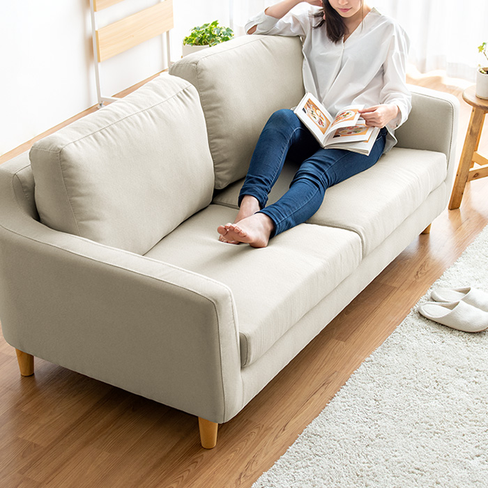 2人掛けソファ レザー ウレタンクッション 広め設計 LAURU | 家具