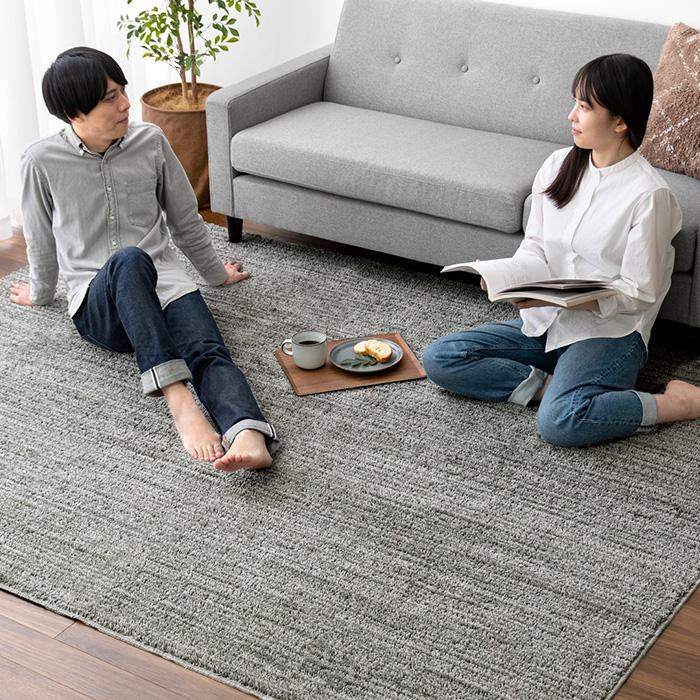 190×190/正方形] 高機能シンプルデザインラグ エクリュ | 家具