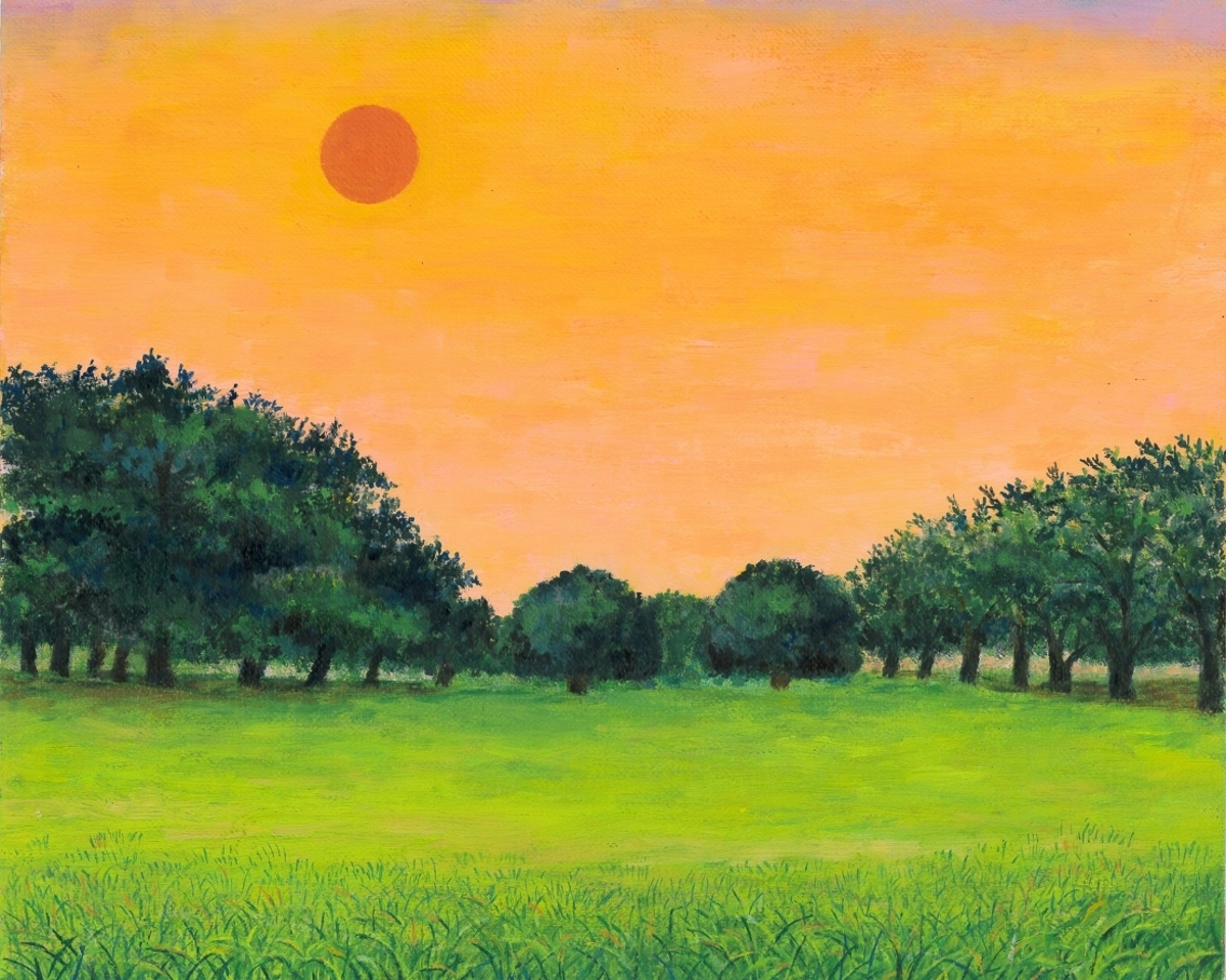 夕日の公園」 by Keyaki｜Artmeter｜暮らしを彩るアートが、きっと見つかる