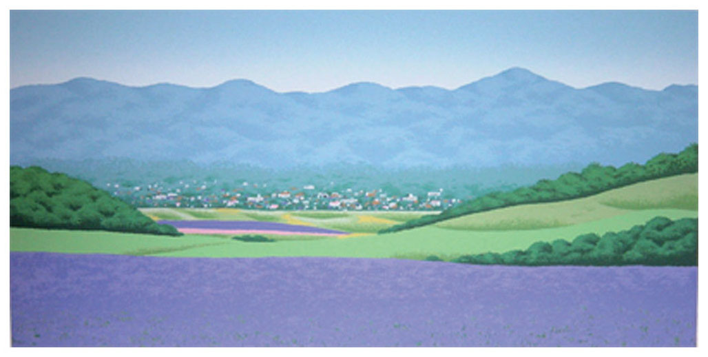 国武久巳 絵画(版画/シルクスクリーン) ラベンダーの里 富良野 3514