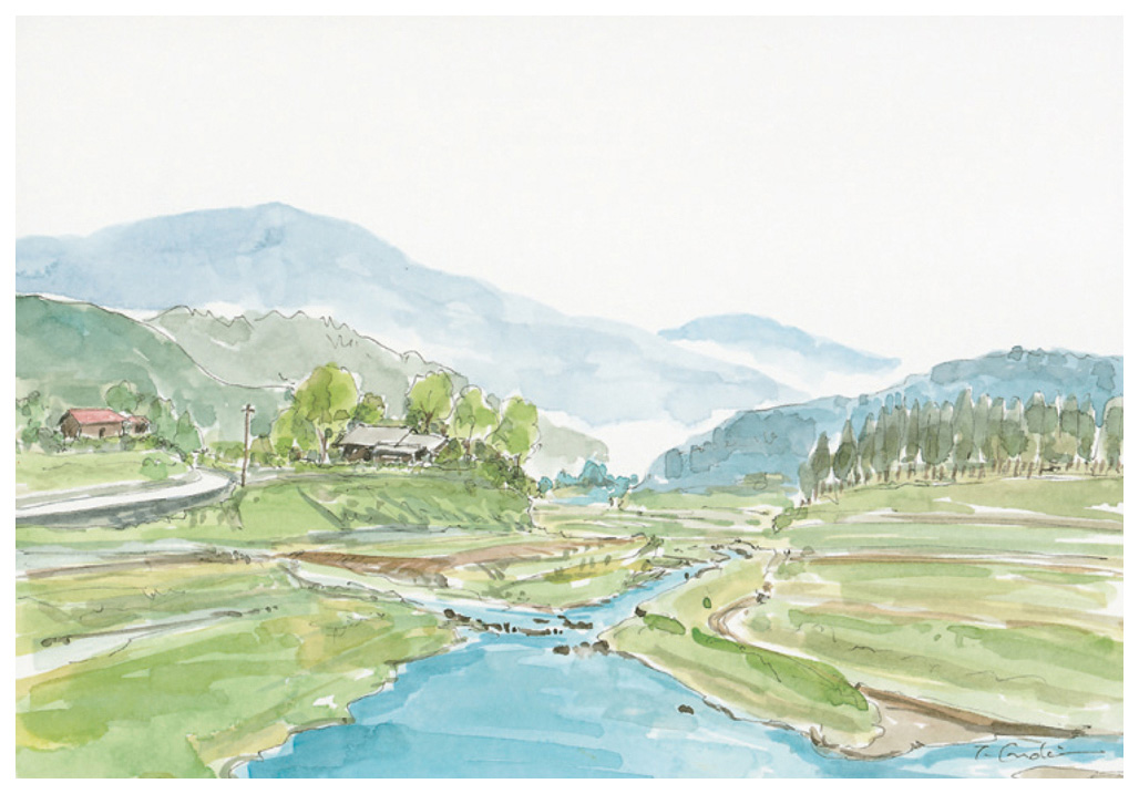 榎木孝明 絵画 (版画/ジクレー) 朝の空気/大分・湯坪 3930|アート