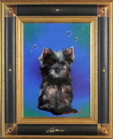 山本亜稀、【リヴィエラの秋】、希少な画集画、新品高級額・額装付