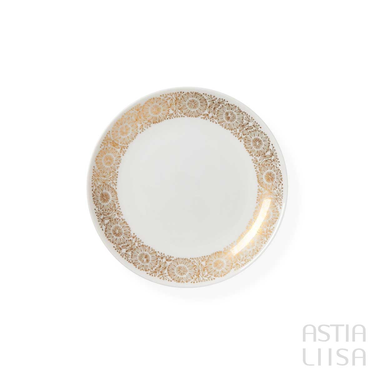 Arabia Filigran ゴールド プレート 16 cm, ヴィンテージ | Astialiisa