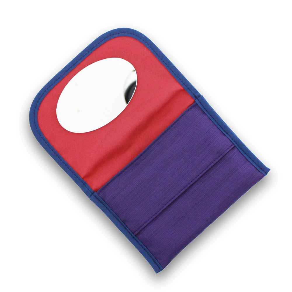 送料360円～】さるぼぼ 鏡付ティッシュ入れ(赤/黄/紺)｜あずさ屋