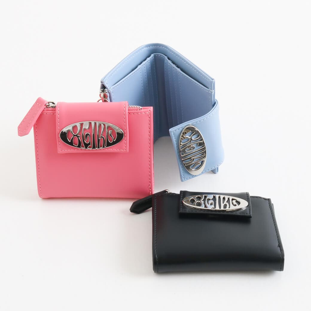 X-girl エックスガール メタル オーバル ロゴ バックル ウォレット