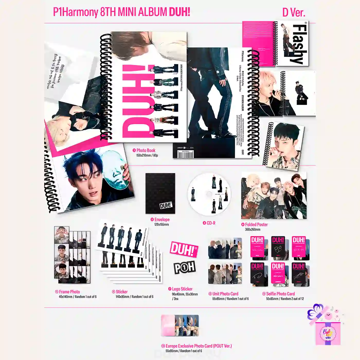 P1Harmony – DUH! [SIGNED ver.] (8th Mini Album) – Bak Bak K-Pop Store