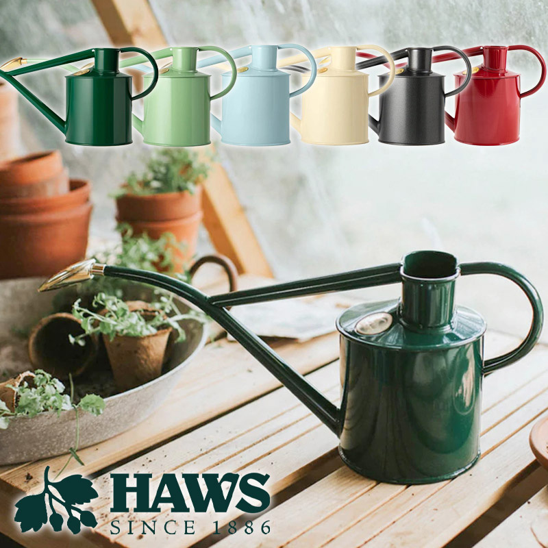 英国 HAWS グリーン メタル インドアカン1L＆ミストスプレー ジョーロ