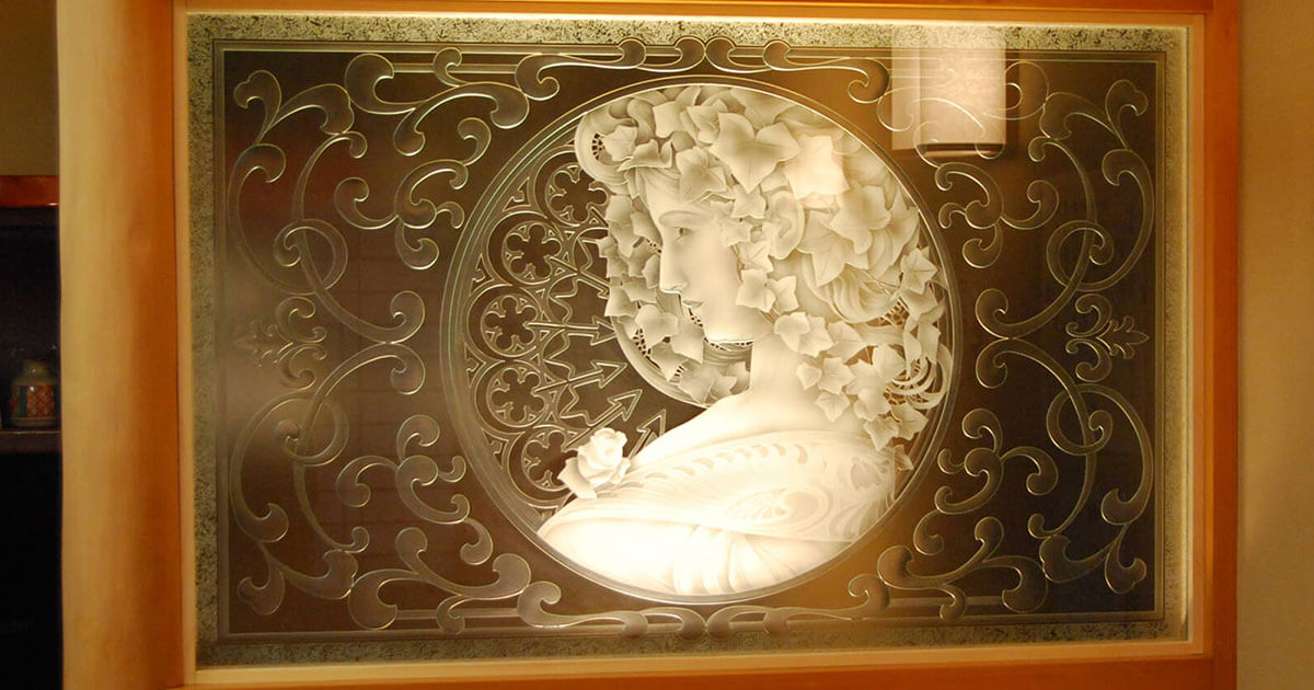 エッチンググラス-008「アルフォンス・ミュシャ『つた（1901