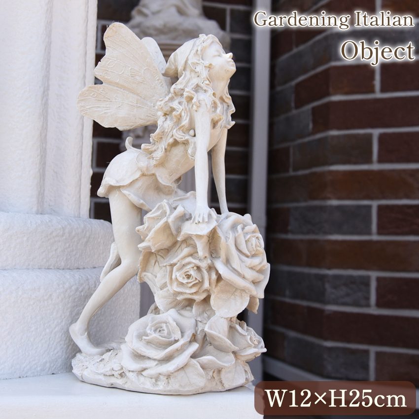 ガーデニングオブジェ 妖精の置物 イタリアン 高25cm ルネッサンス