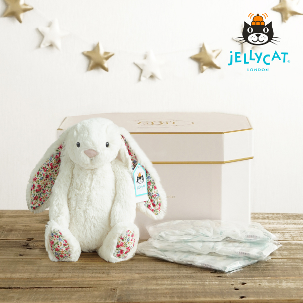 Jellycat ジェリーキャット】ブロッサム クリームバニー M おむつ