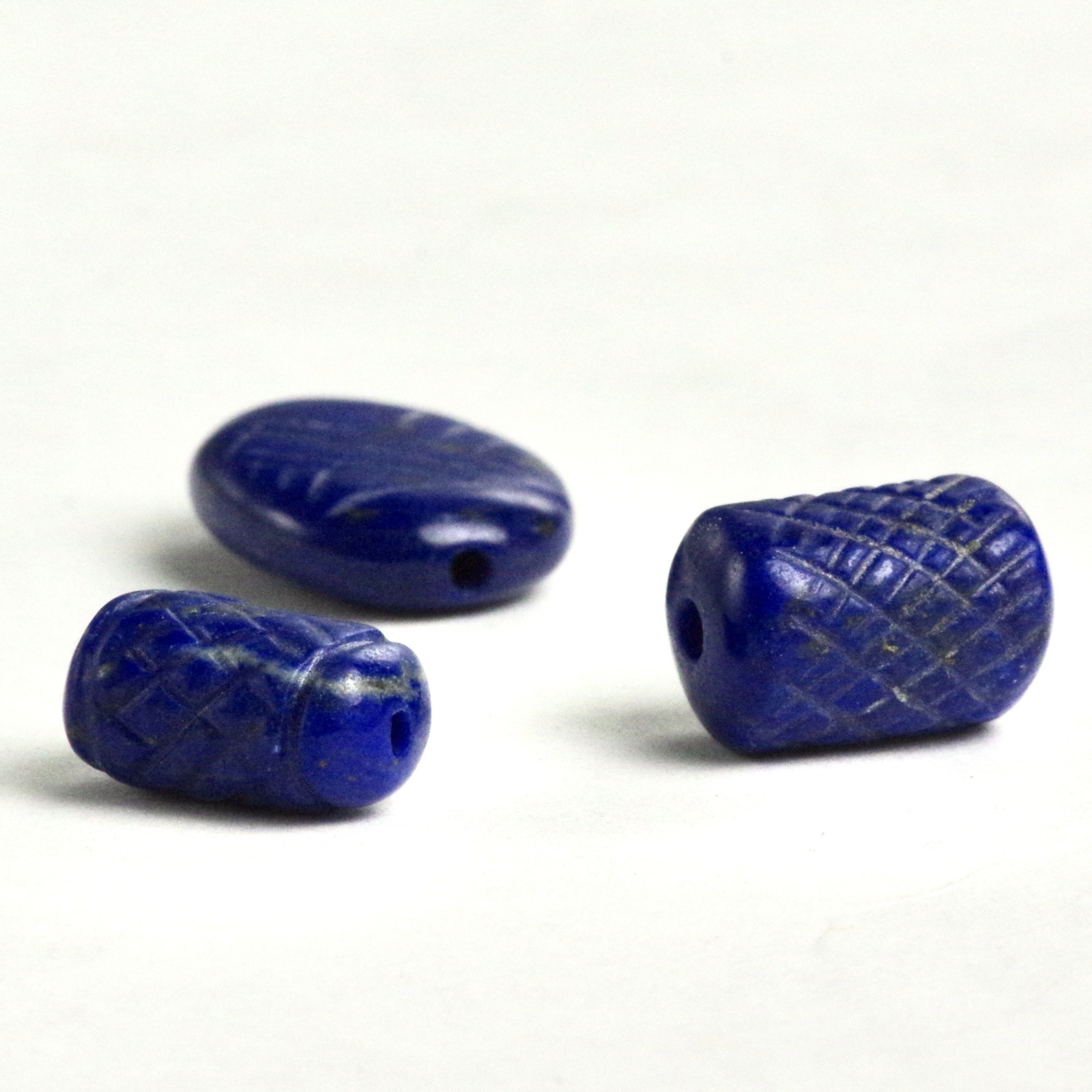 ラピスラズリ 模様付きビーズ 12月の誕生石 - ルビー通販 ベルマックス