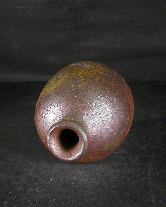 備前焼 登窯 備前市無形文化財 柴岡 紘一 共箱付き黄ゴマ徳利1 備前焼