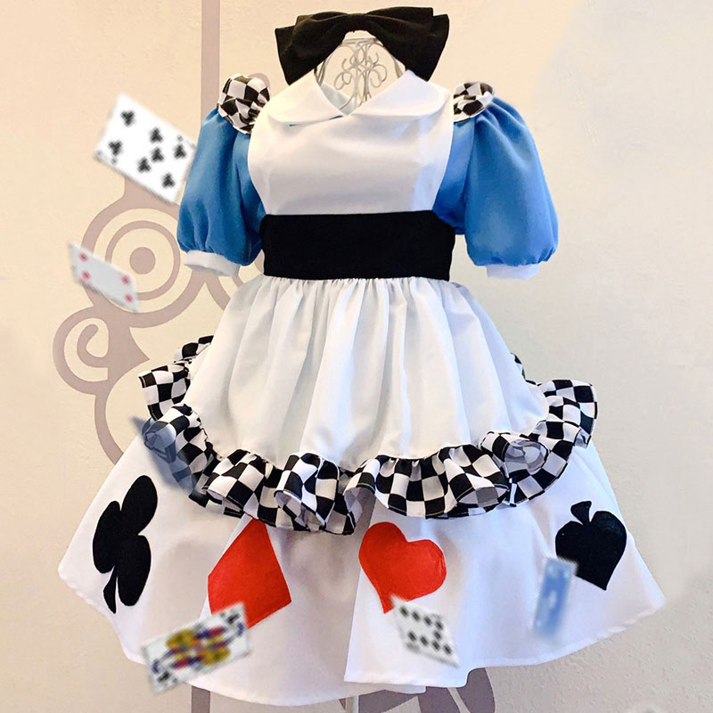 人気安いアリス イン ワンダーランド メイド服 アリス風 トランプ柄