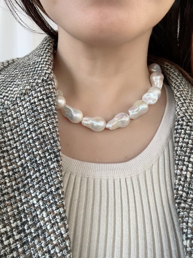 オイスターパールネックレス ブライダルパールアクセサリー 結婚式