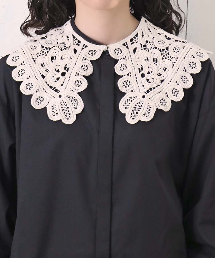 ≪OUTLET≫かぎ針サークル付け襟(アイボリー): ALL｜Bleu Bleuet