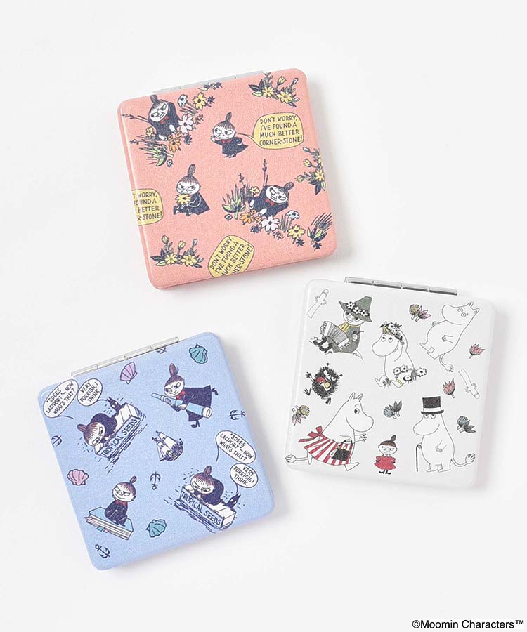 ≪OUTLET≫MOOMIN PATTERN PVCコンパクトミラー(ピンク): ALL｜Bleu