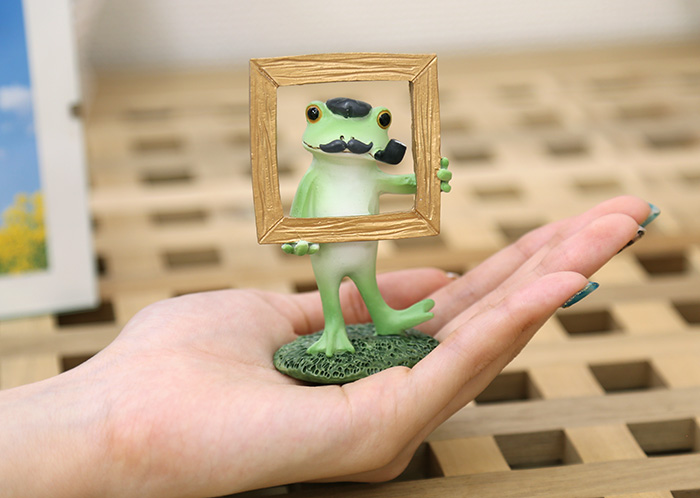 ブルーミングスケープ】「名画ごっこ カエル」 かえるの置物 コポー