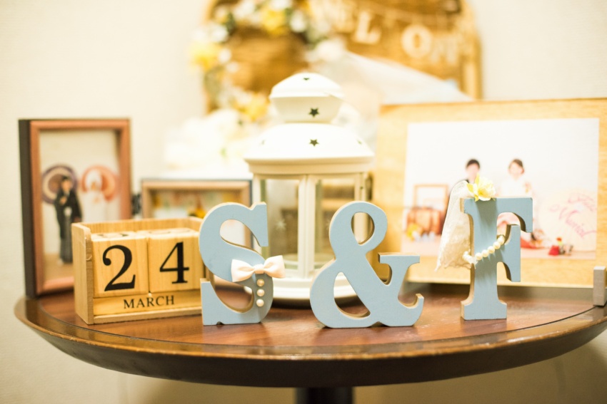 イニシャルオブジェ特集 part 2 | 三重県四日市市のウェディング、1.5