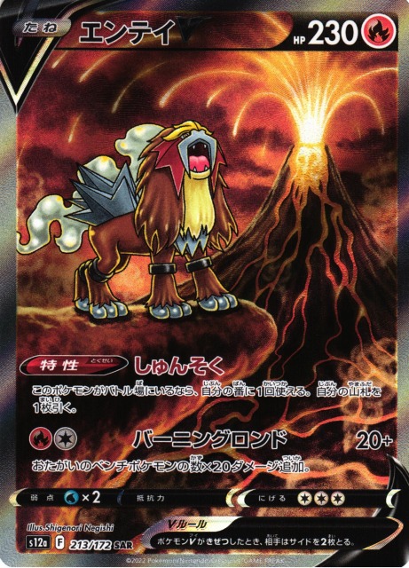 ポケカ】エンテイV【SAR】S12a 213/172ポケモンカードゲーム【ソード