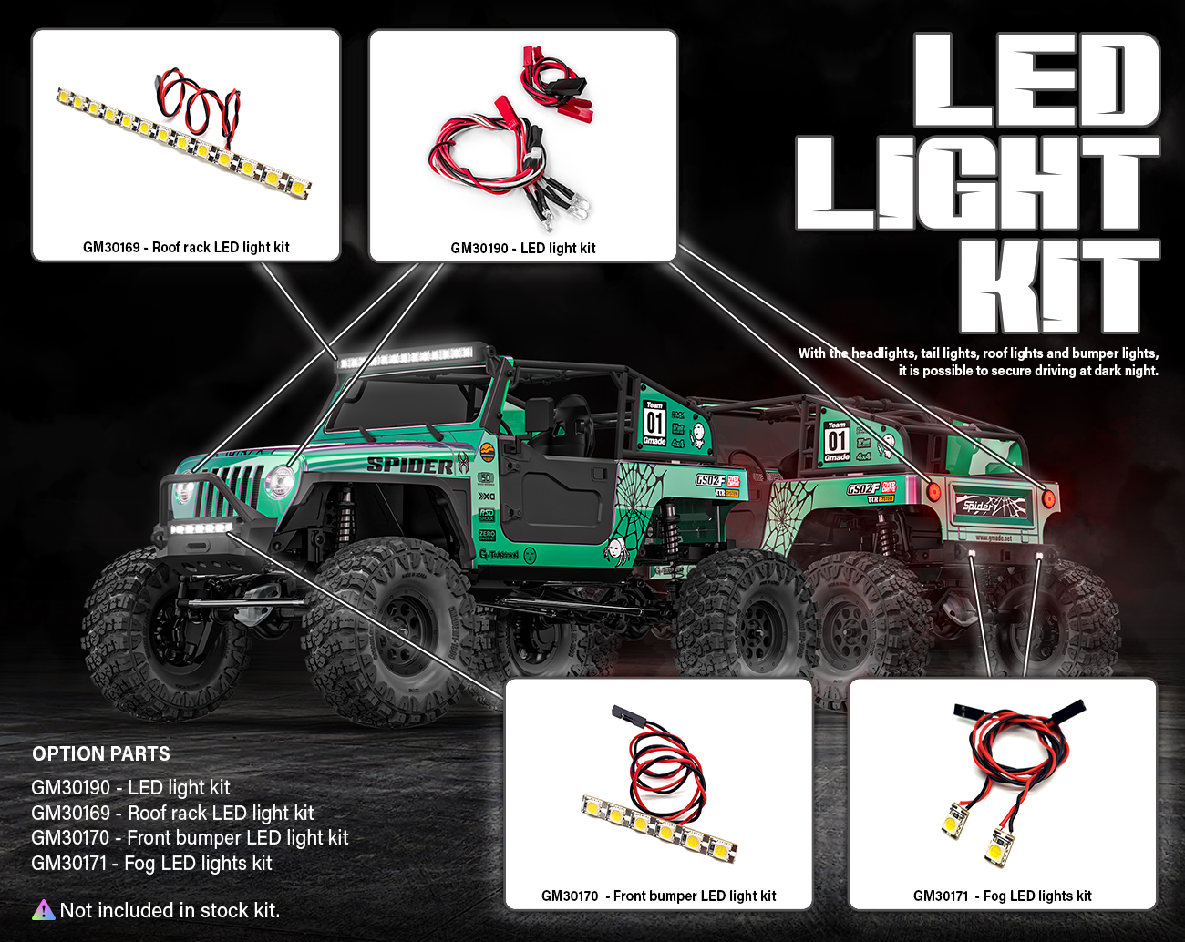 欲しい】Gmade 1/10 GS02F SPIDER PORTAL TS KIT 〜 ロングホイール